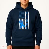 Fight Diabetes Awareness USA Flag Hoodie thumb 2
