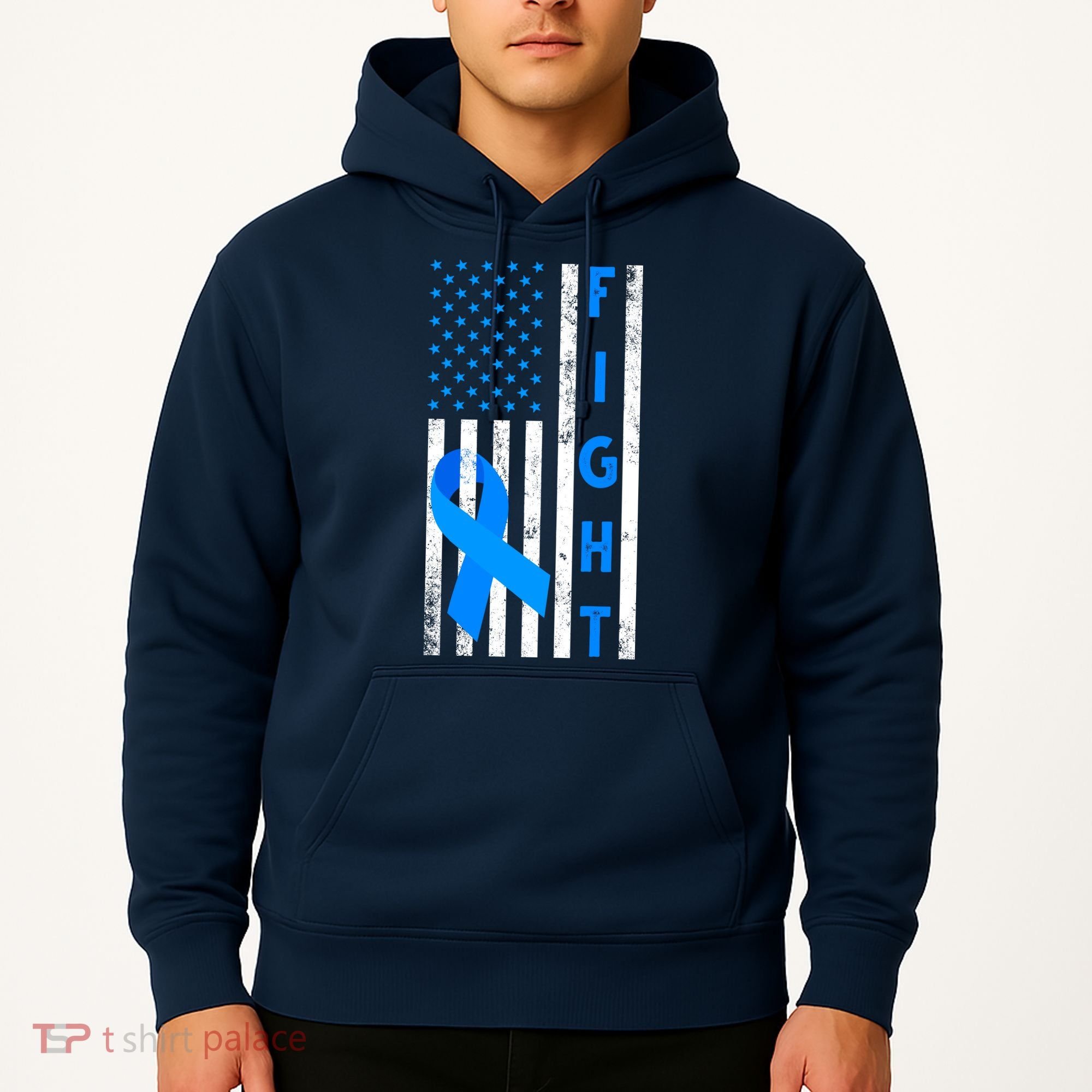 Fight Diabetes Awareness USA Flag Hoodie