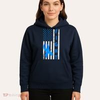 Fight Diabetes Awareness USA Flag Hoodie thumb 5