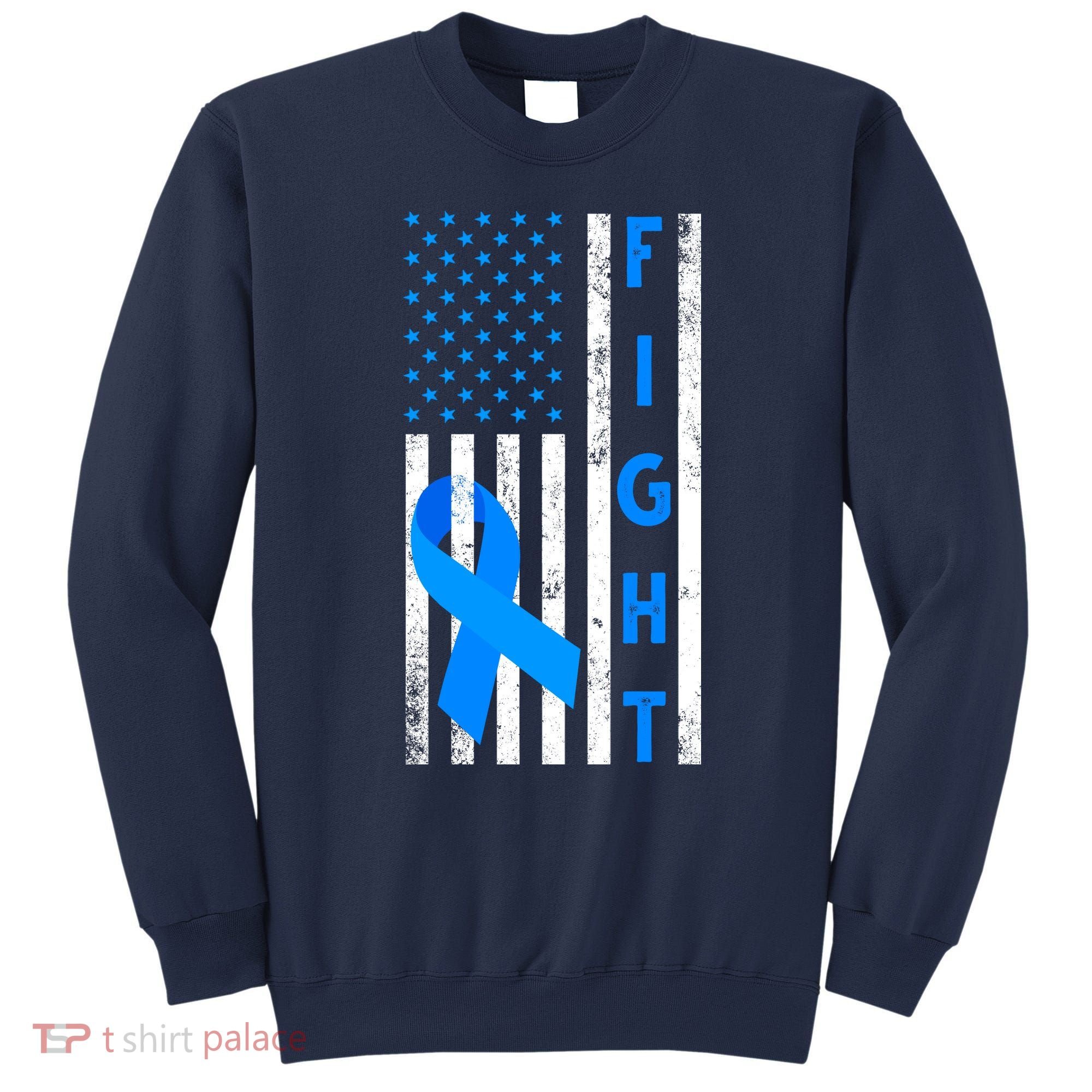Fight Diabetes Awareness USA Flag Sweatshirt