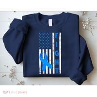 Fight Diabetes Awareness USA Flag Sweatshirt thumb 2