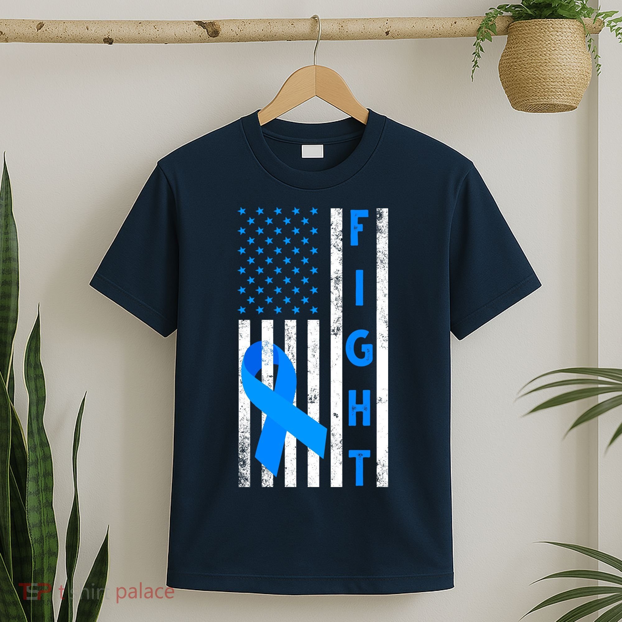 Fight Diabetes Awareness USA Flag T-Shirt