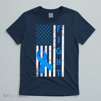 Fight Diabetes Awareness USA Flag T-Shirt thumb 5