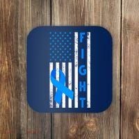 Fight Diabetes Awareness USA Flag Coaster thumb 0