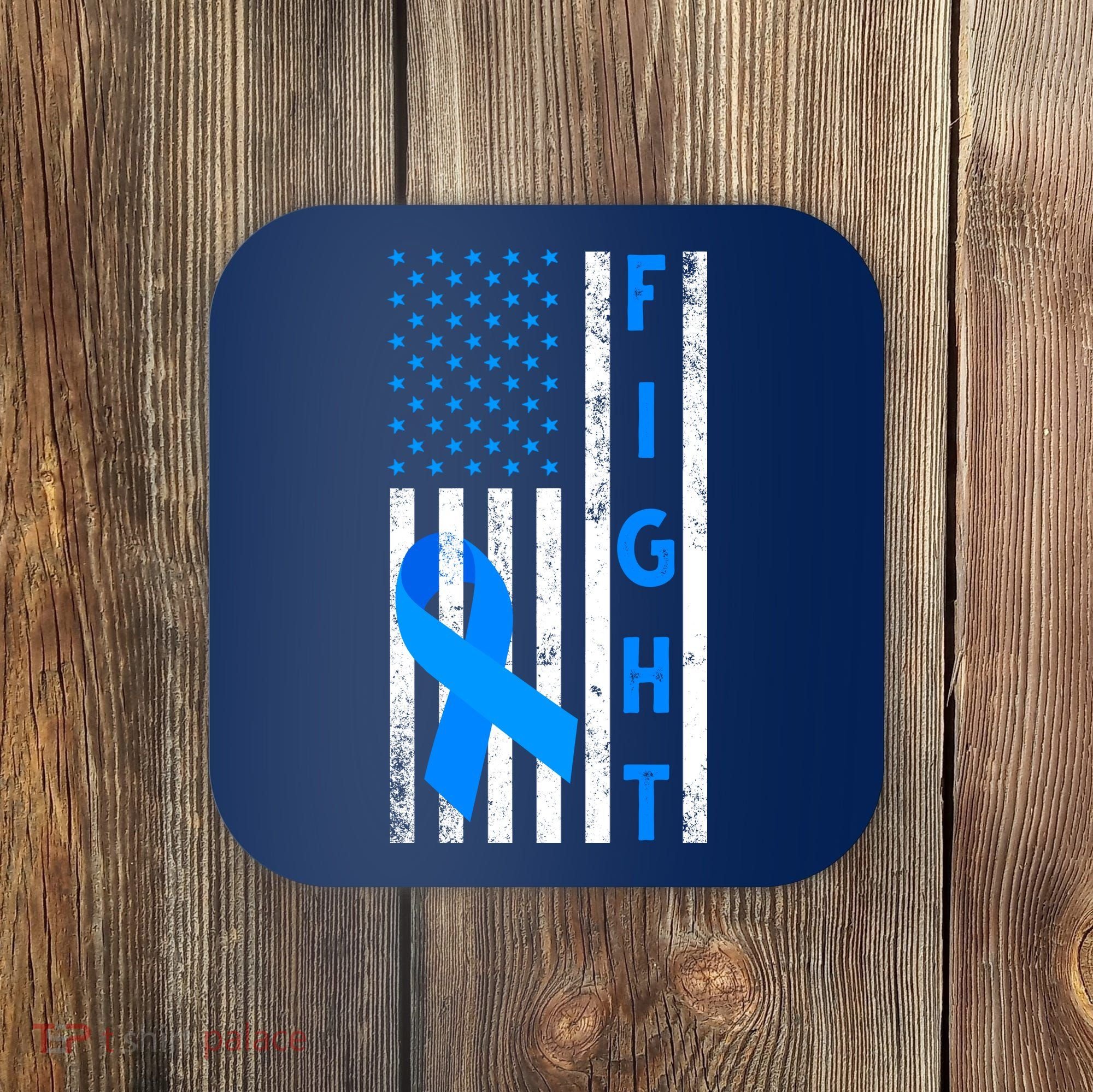 Fight Diabetes Awareness USA Flag Coaster