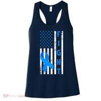 Fight Diabetes Awareness USA Flag Women's Tank Top thumb 0