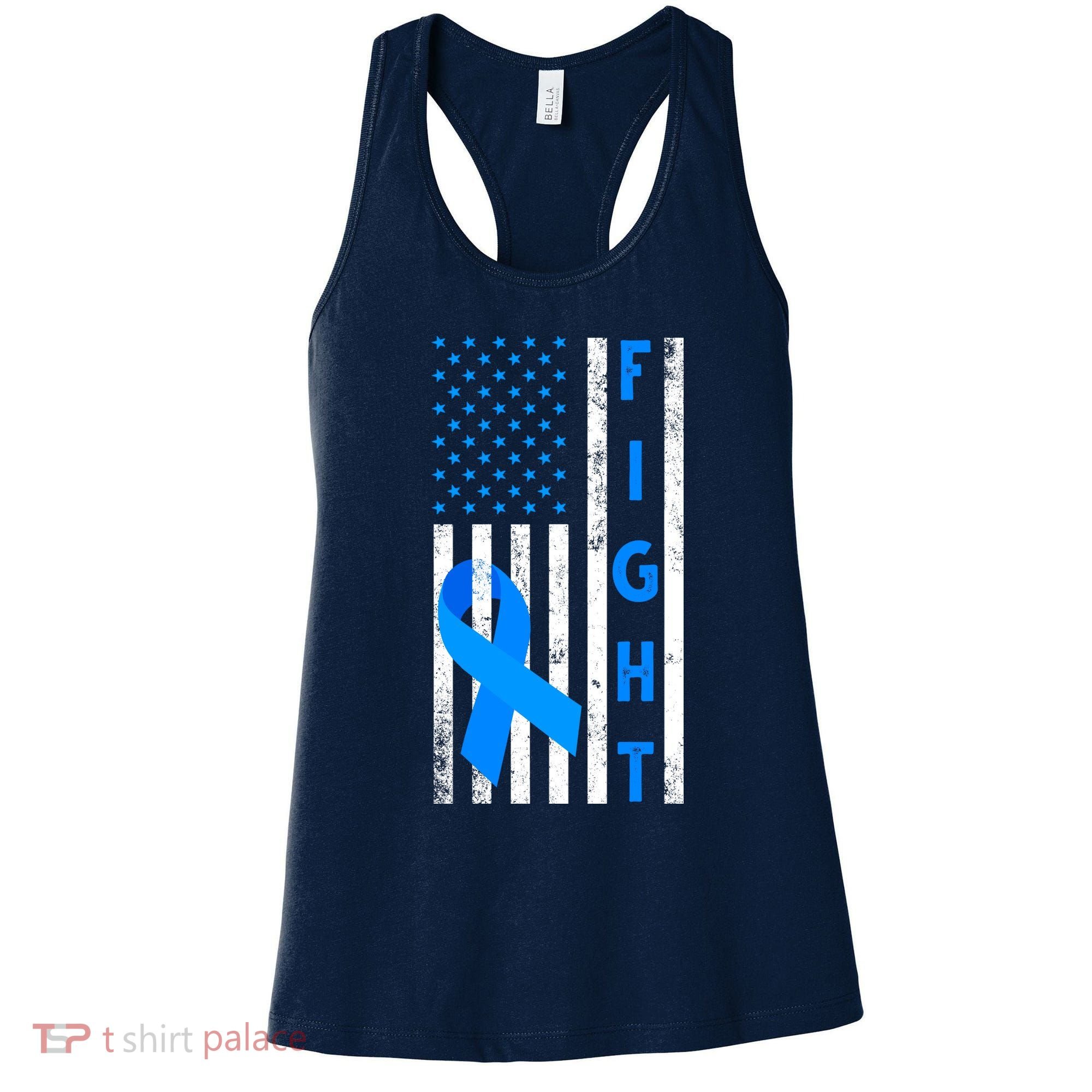 Fight Diabetes Awareness USA Flag Women's Tank Top