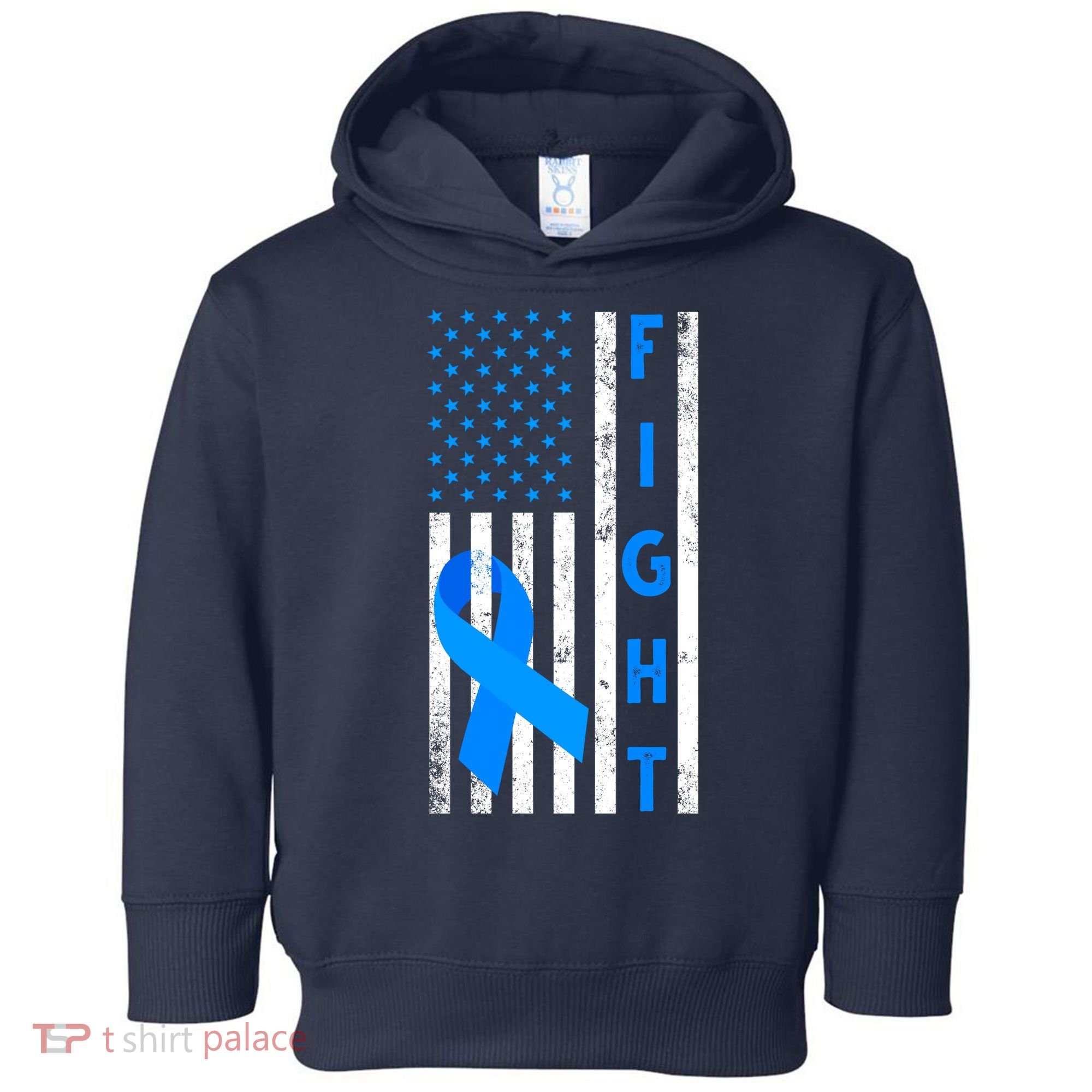 Fight Diabetes Awareness USA Flag Toddler Hoodie