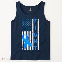 Fight Diabetes Awareness USA Flag Tank Top thumb 2