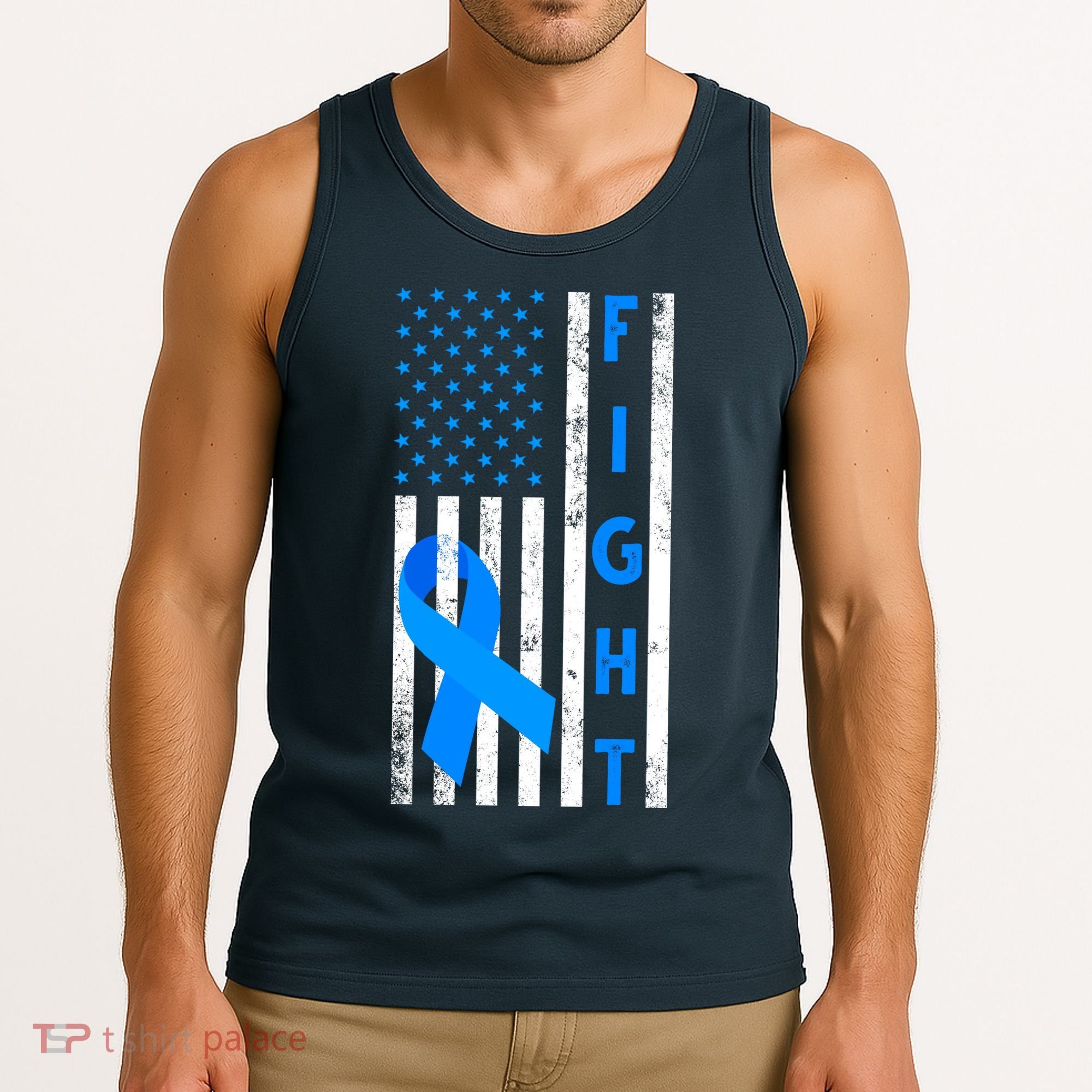 Fight Diabetes Awareness USA Flag Tank Top
