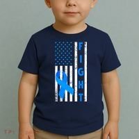 Fight Diabetes Awareness USA Flag Toddler T-Shirt thumb 2