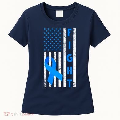Fight Diabetes Awareness USA Flag Women's T-Shirt