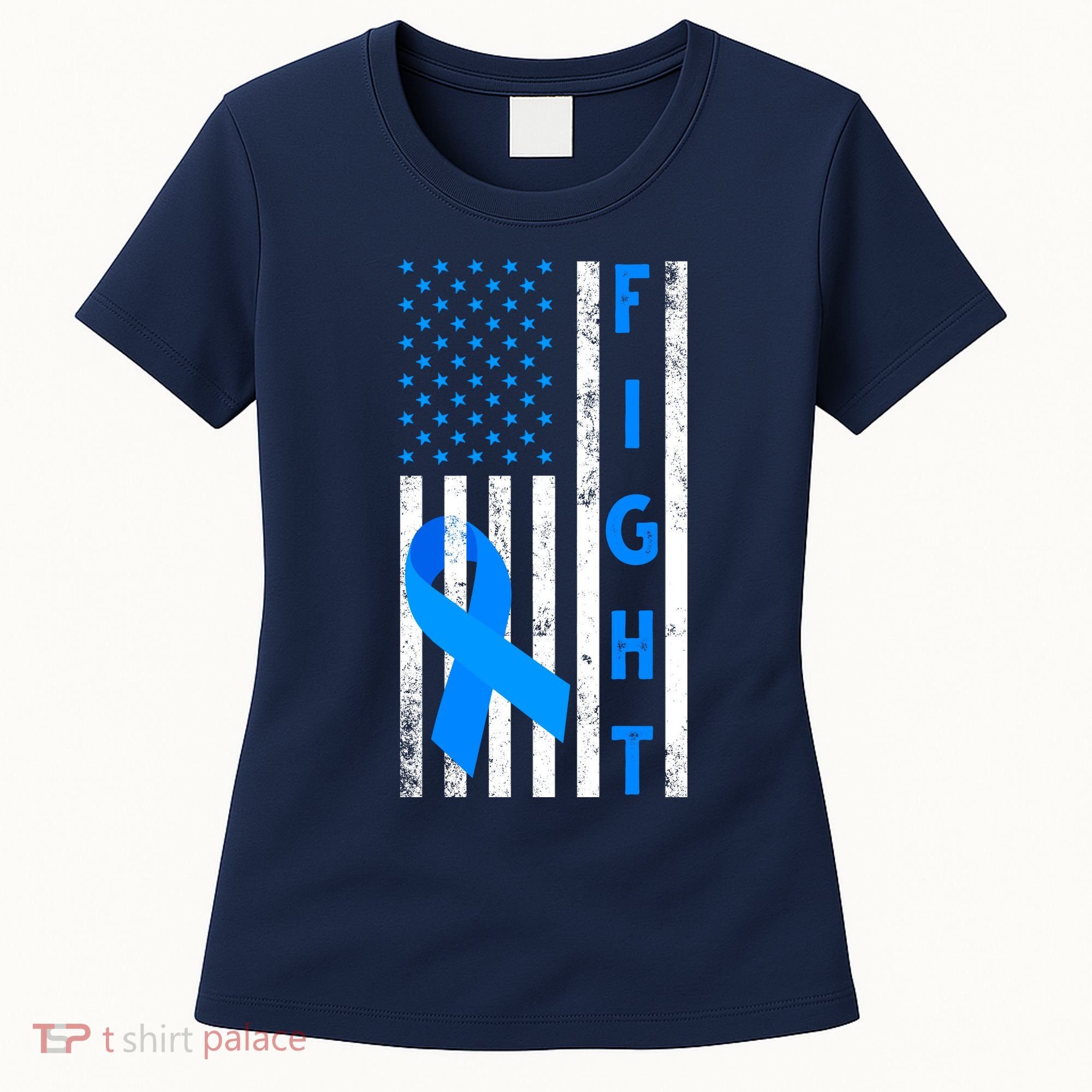 Fight Diabetes Awareness USA Flag Women's T-Shirt
