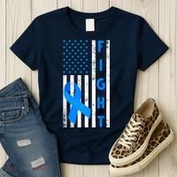 Fight Diabetes Awareness USA Flag Women's T-Shirt thumb 3