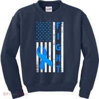 Fight Diabetes Awareness USA Flag Kids Sweatshirt thumb 0
