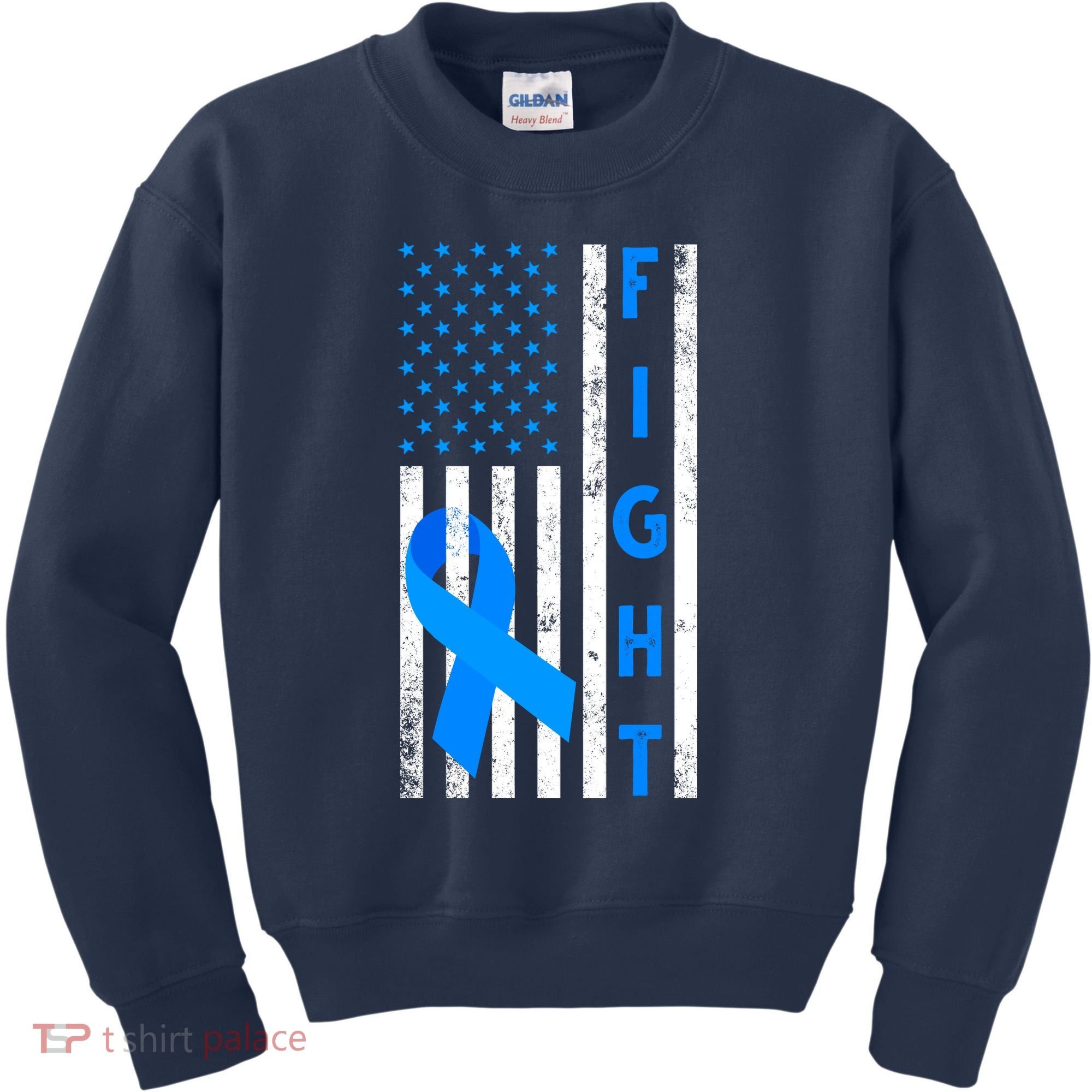Fight Diabetes Awareness USA Flag Kids Sweatshirt