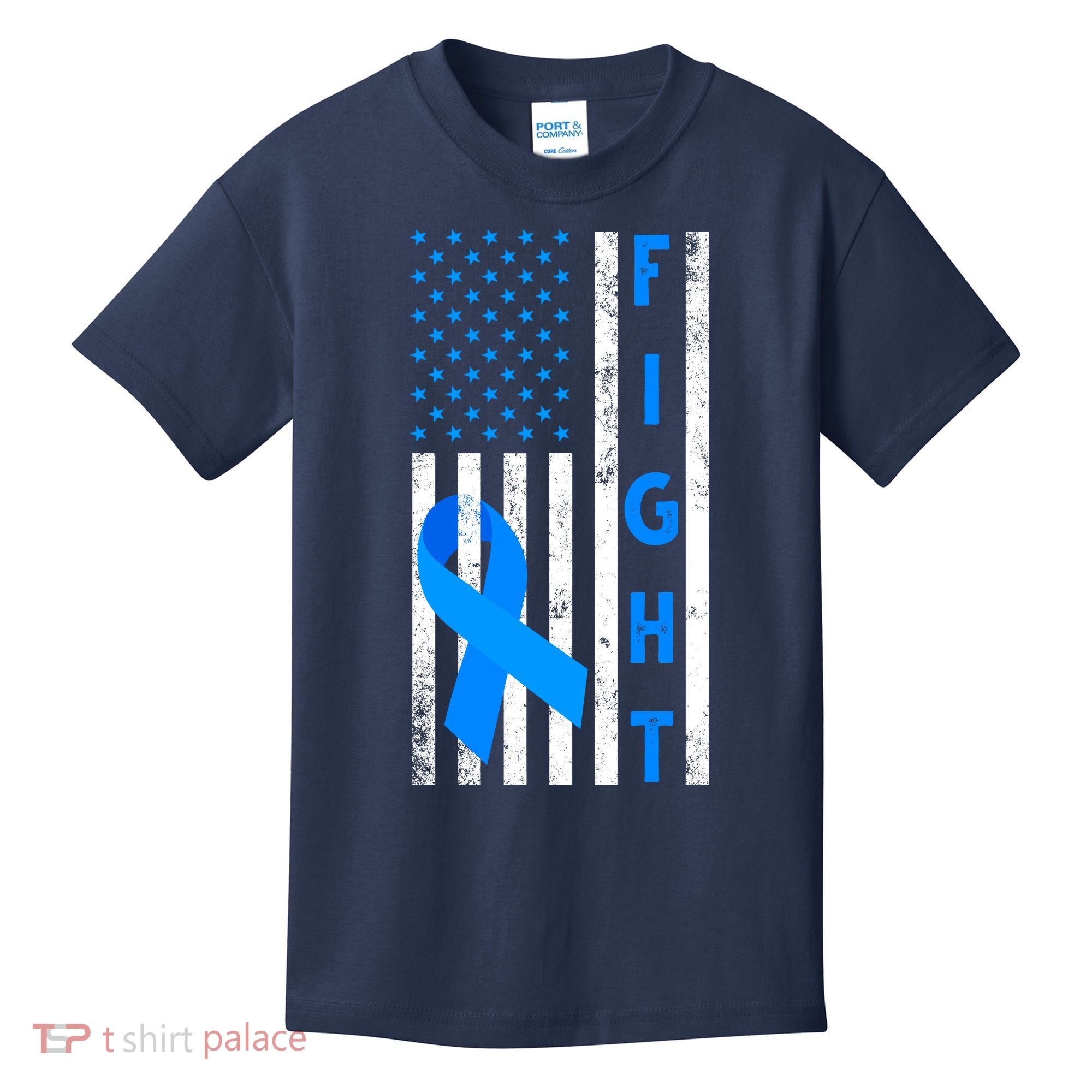 Fight Diabetes Awareness USA Flag Kids T-Shirt