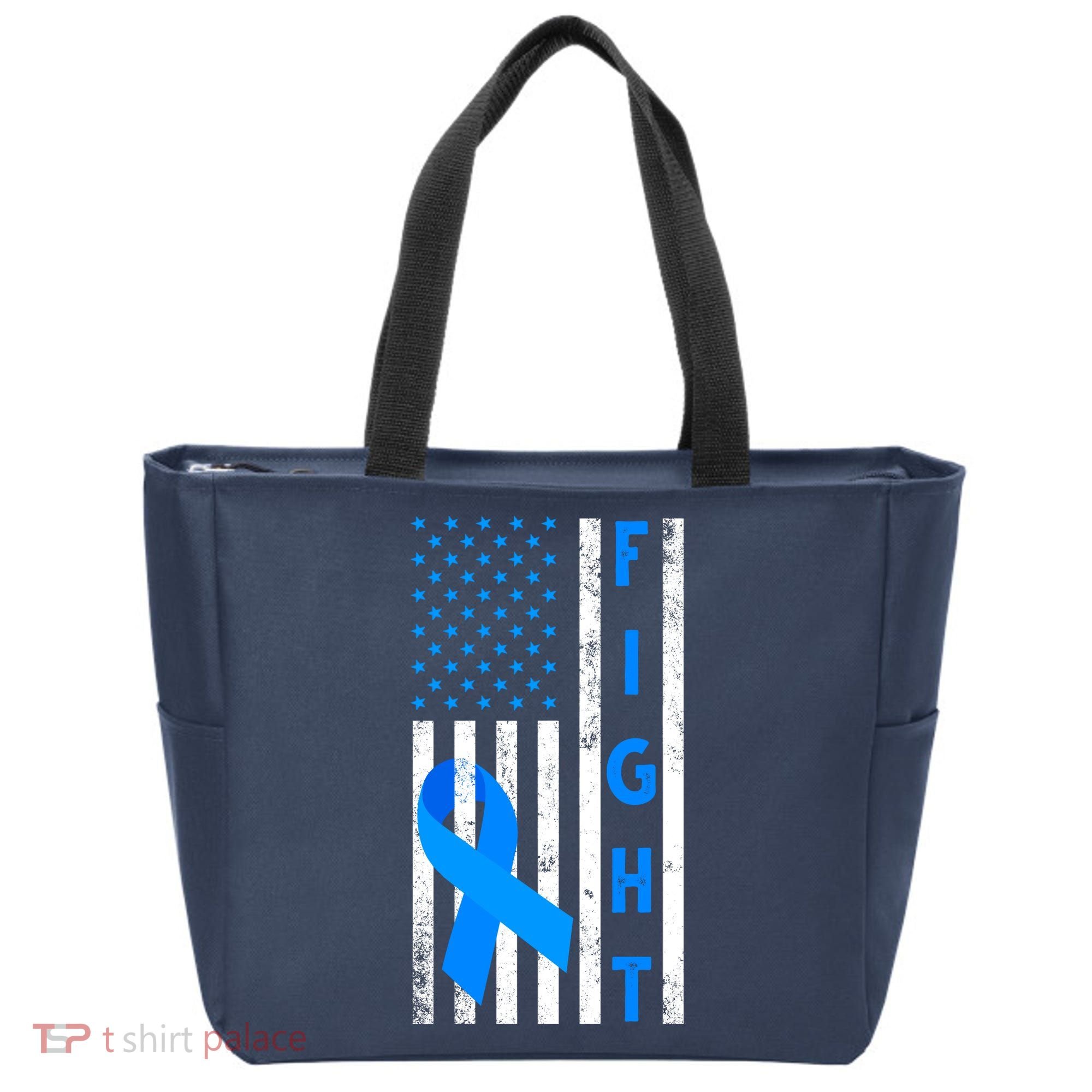 Fight Diabetes Awareness USA Flag Tote Bag
