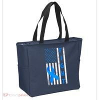 Fight Diabetes Awareness USA Flag Tote Bag thumb 2