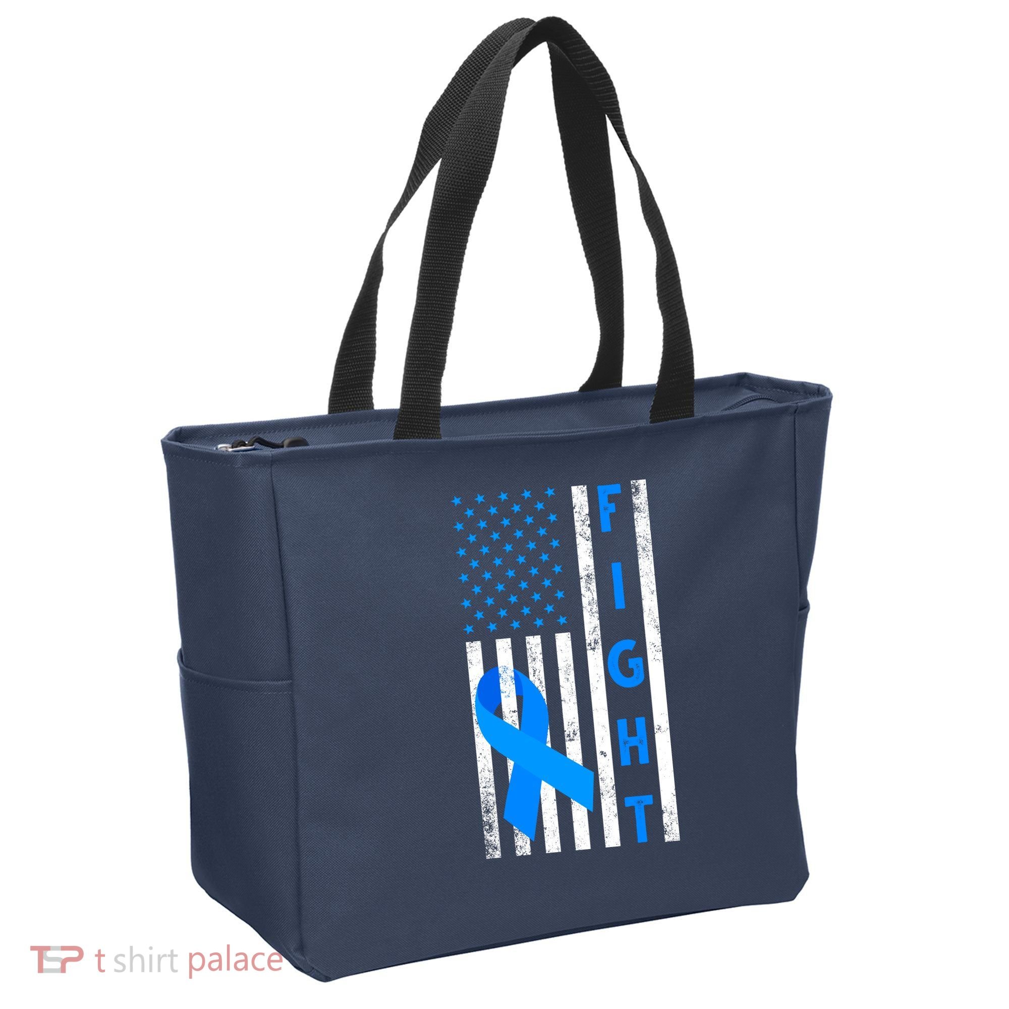 Fight Diabetes Awareness USA Flag Tote Bag
