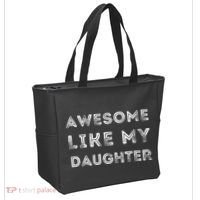 Fathers Day Awesome Like My Daughter Tote Bag thumb 2