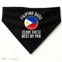 Filipino Dads Are The Best By Par Philippines Flag Golf Dad USA-Made Doggie Bandana thumb 0
