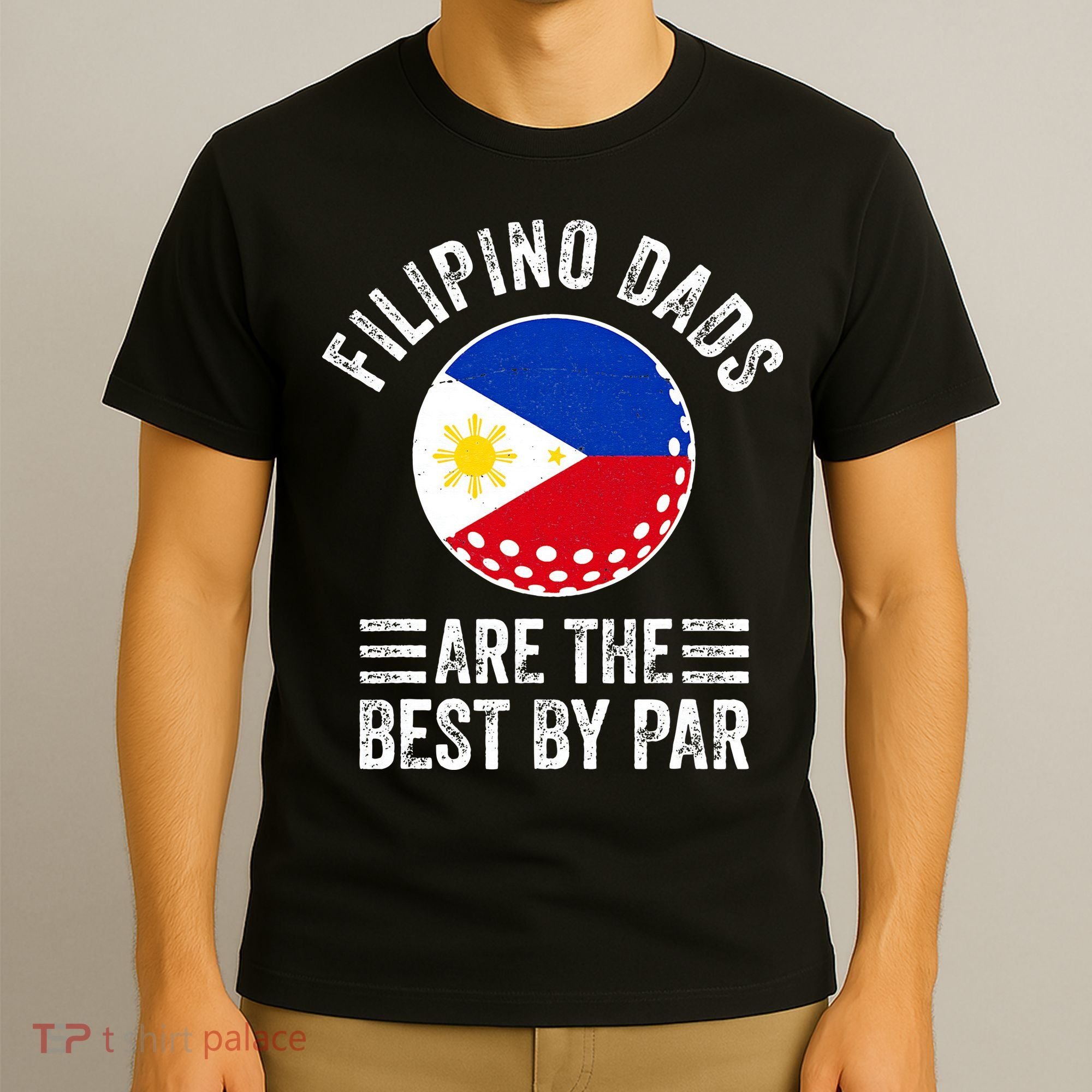 Filipino Dads Are The Best By Par Philippines Flag Golf Dad T-Shirt