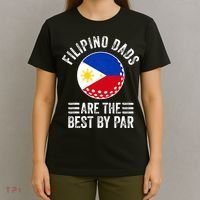Filipino Dads Are The Best By Par Philippines Flag Golf Dad T-Shirt thumb 4