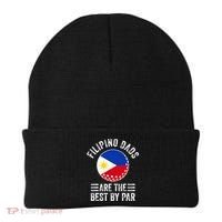 Filipino Dads Are The Best By Par Philippines Flag Golf Dad Beanie thumb 0