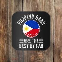Filipino Dads Are The Best By Par Philippines Flag Golf Dad Coaster thumb 0