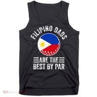 Filipino Dads Are The Best By Par Philippines Flag Golf Dad Tank Top thumb 0