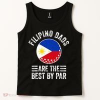 Filipino Dads Are The Best By Par Philippines Flag Golf Dad Tank Top thumb 2