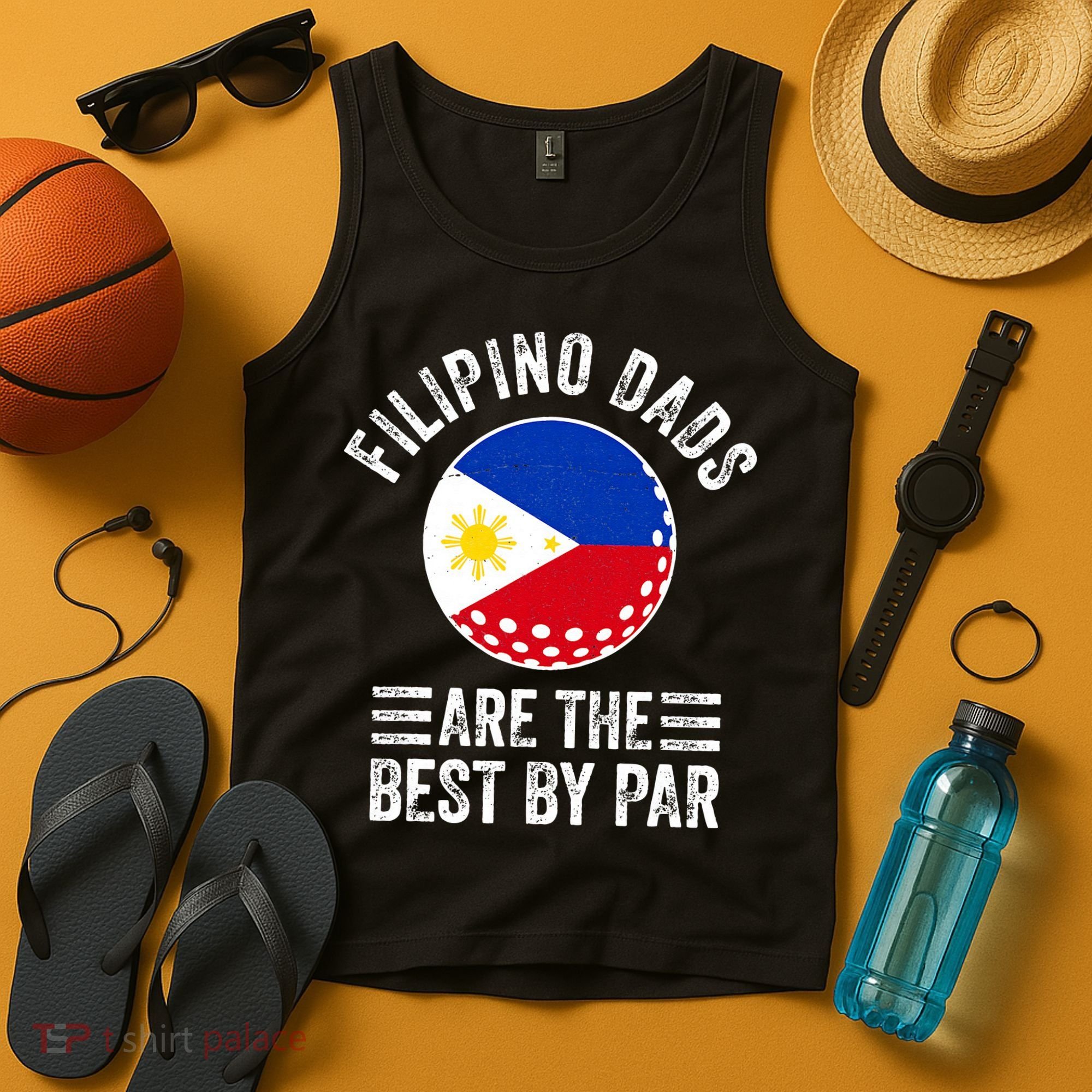 Filipino Dads Are The Best By Par Philippines Flag Golf Dad Tank Top