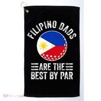 Filipino Dads Are The Best By Par Philippines Flag Golf Dad Golf Towel thumb 0