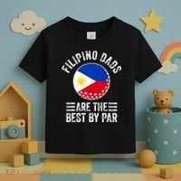 Filipino Dads Are The Best By Par Philippines Flag Golf Dad Toddler T-Shirt thumb 3