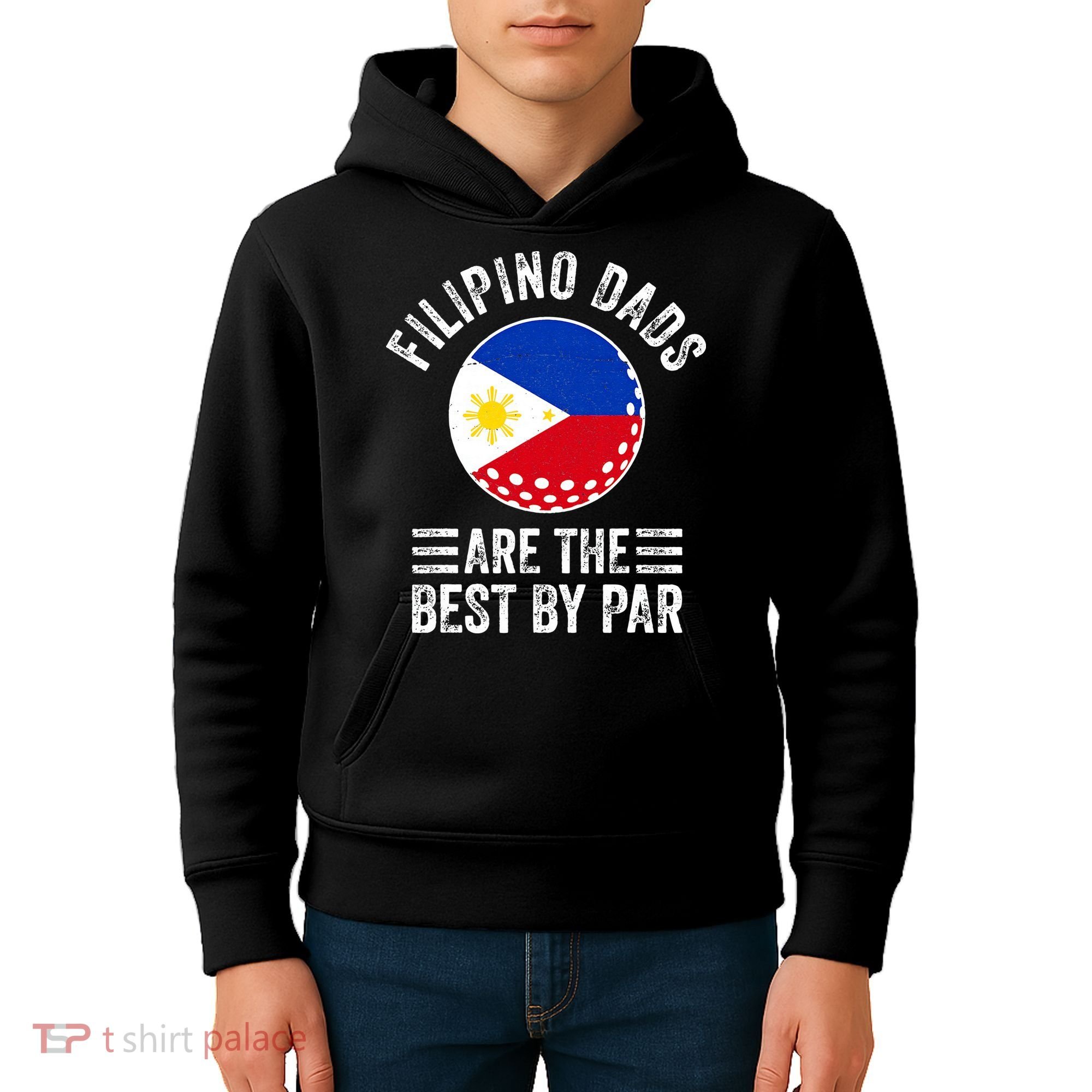 Filipino Dads Are The Best By Par Philippines Flag Golf Dad Kids Hoodie