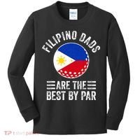 Filipino Dads Are The Best By Par Philippines Flag Golf Dad Kids Long Sleeve Shirt thumb 0