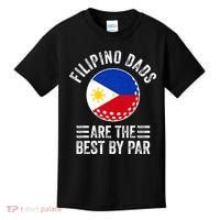 Filipino Dads Are The Best By Par Philippines Flag Golf Dad Kids T-Shirt thumb 0