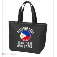 Filipino Dads Are The Best By Par Philippines Flag Golf Dad Tote Bag thumb 3