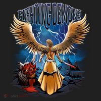 Fighting Demons Angel In Action Women's Sweatshirt thumb 2