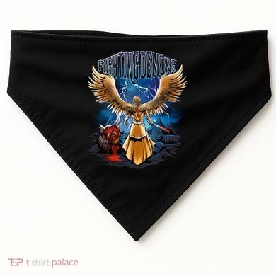 Fighting Demons Angel In Action USA-Made Doggie Bandana
