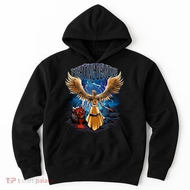 Fighting Demons Angel In Action Hoodie