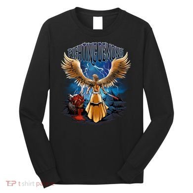 Fighting Demons Angel In Action Long Sleeve Shirt