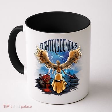 Fighting Demons Angel In Action Coffee Mug