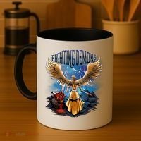 Fighting Demons Angel In Action Coffee Mug thumb 4