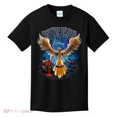 Fighting Demons Angel In Action Kids T-Shirt