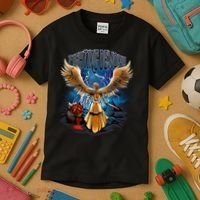 Fighting Demons Angel In Action Kids T-Shirt thumb 3