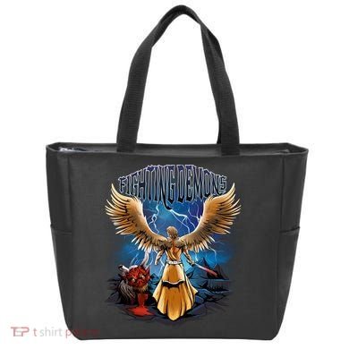 Fighting Demons Angel In Action Tote Bag