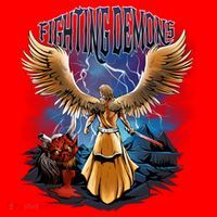 Fighting Demons Angel In Action Santa Hat thumb 1