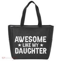 Funny Dad Awesome Like My Daughter Daddy FatherS Day Tote Bag thumb 0